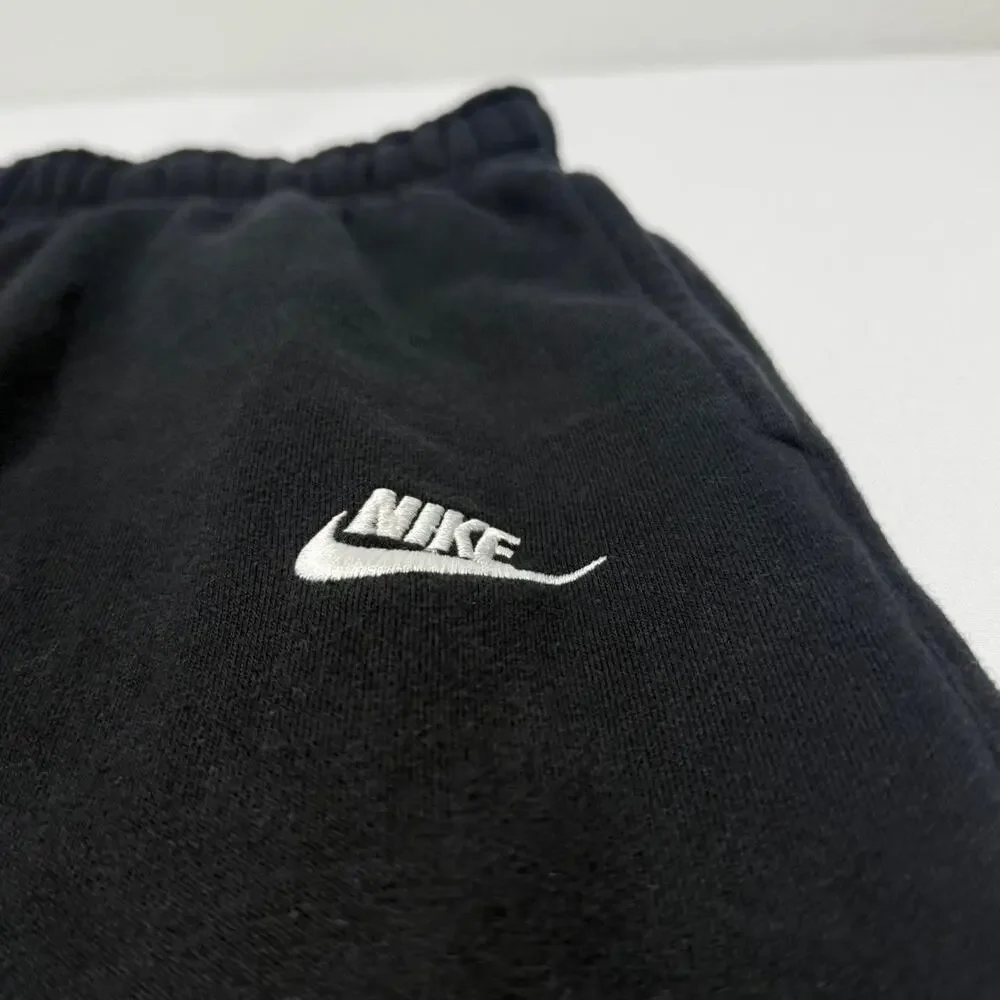Nike Black Sweatpants Joggers Small Swoosh Logo Casual Athletic Pants